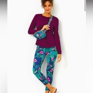 Lilly Pulitzer Weekender High Rise Legging - Low Tide Navy Life of the Party XXL